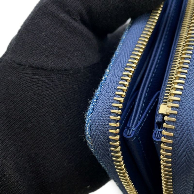 ルイヴィトン 長財布 モノグラム・チェリー デニム LV × TM ジッピー・ウォレット M23161 村上隆コラボ