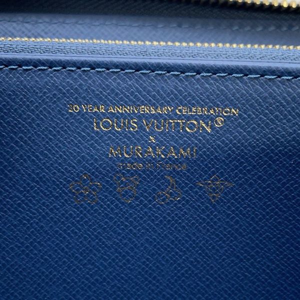 ルイヴィトン 長財布 モノグラム・チェリー デニム LV × TM ジッピー・ウォレット M23161 村上隆コラボ