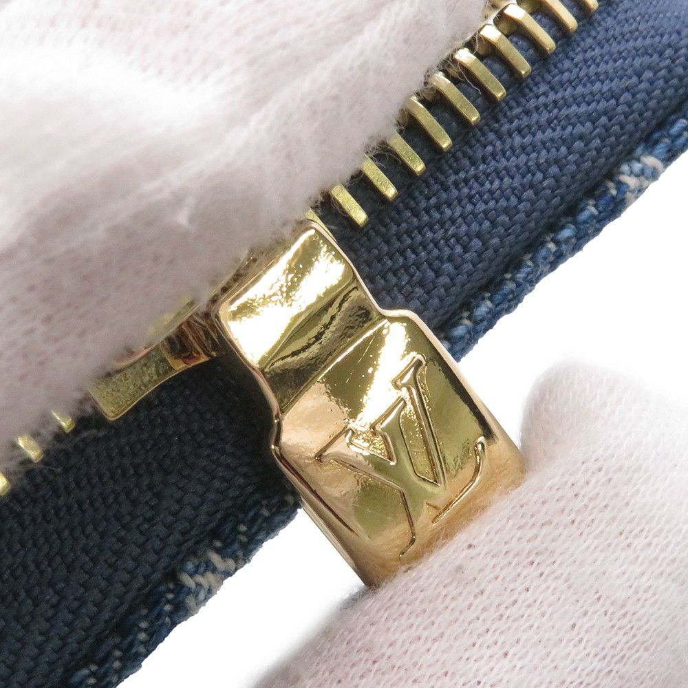 ルイヴィトン 長財布 モノグラム・チェリー デニム LV × TM ジッピー・ウォレット M23161 村上隆コラボ