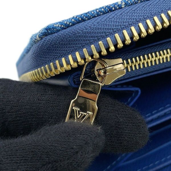 ルイヴィトン 長財布 モノグラム・チェリー デニム LV × TM ジッピー・ウォレット M23161 村上隆コラボ