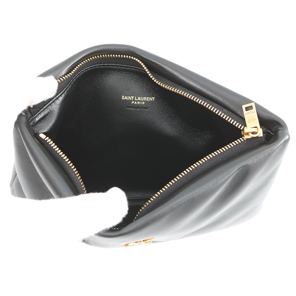 サンローランパリ ポーチ YSLロゴ カリプソ スモール 765025 SAINT LAURENT PARIS 黒