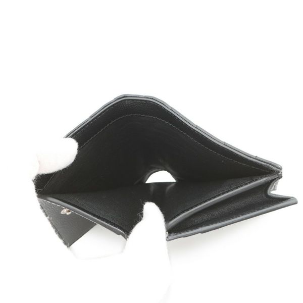 サンローランパリ 二つ折り財布 YSL ロゴ レザー 504899 SAINT LAURENT PARIS カード 黒