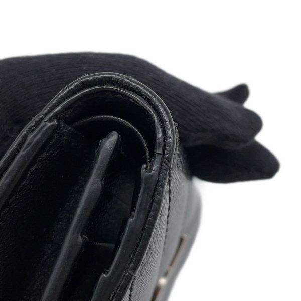 サンローランパリ 二つ折り財布 YSL ロゴ レザー 504899 SAINT LAURENT PARIS カード 黒