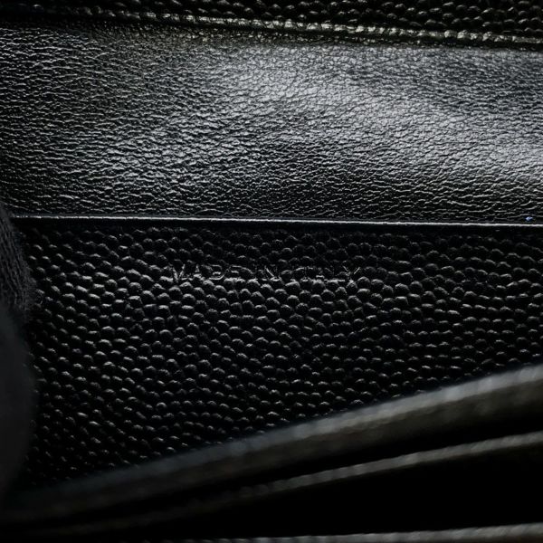 サンローランパリ 二つ折り財布 YSL ロゴ レザー 504899 SAINT LAURENT PARIS カード 黒