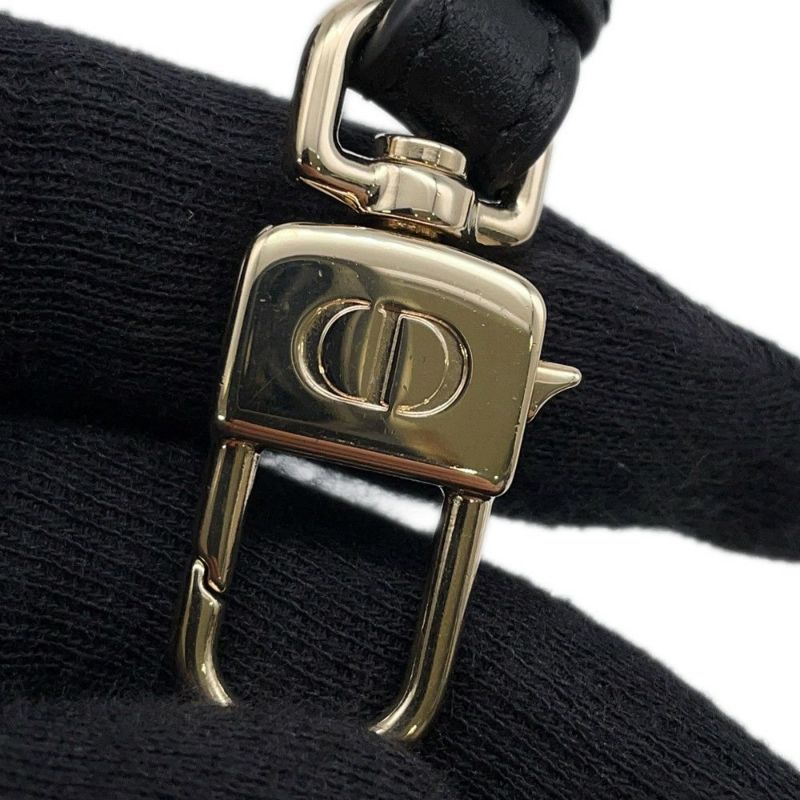 ディオール ハンドバッグ レディディオール カナージュ マイクロ バニティ ラムスキン S0918ONMJ 2wayショルダー 黒