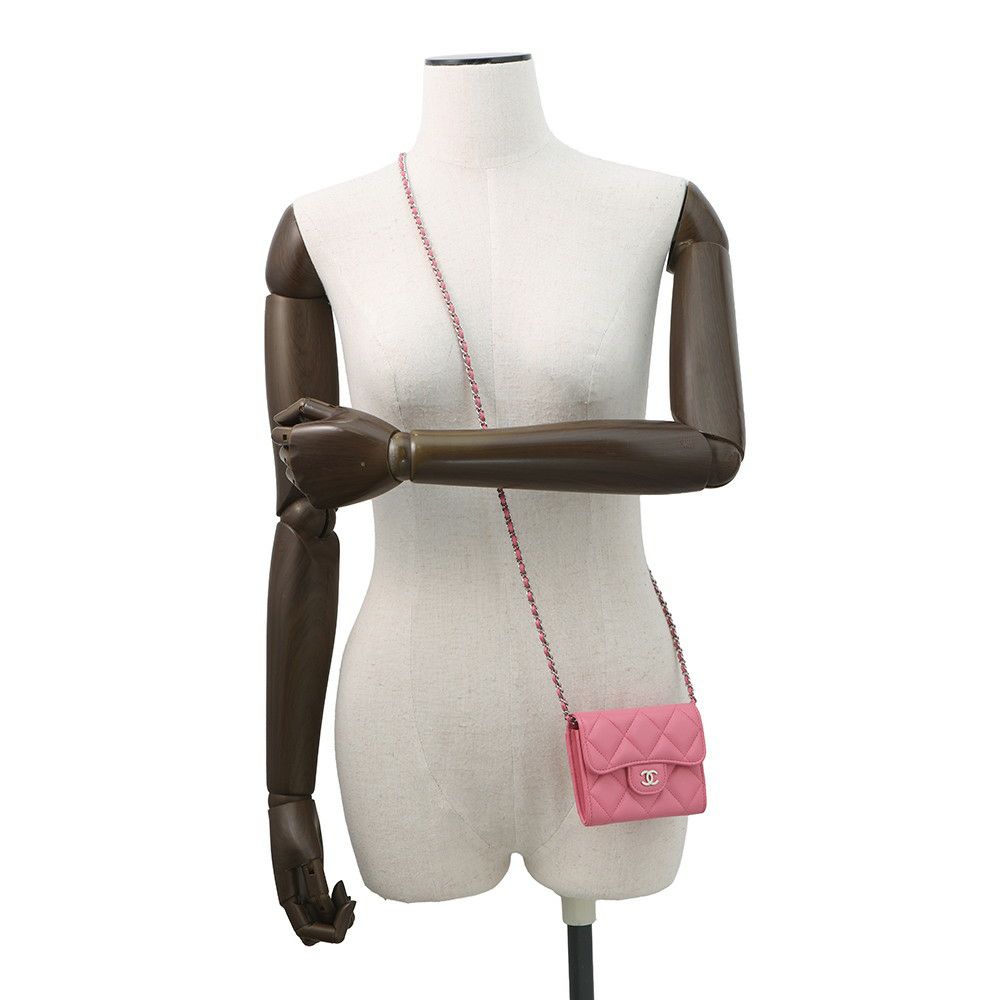 シャネル チェーンウォレット マトラッセ ココマーク ラムスキン AP2569 CHANEL コインケース