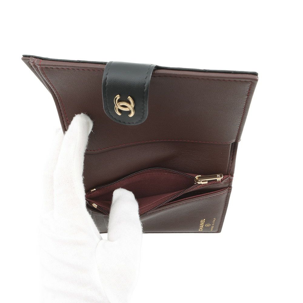 シャネル パスポートケース マトラッセ ココマーク 財布 ラムスキン AP3791 CHANEL 手帳カバー