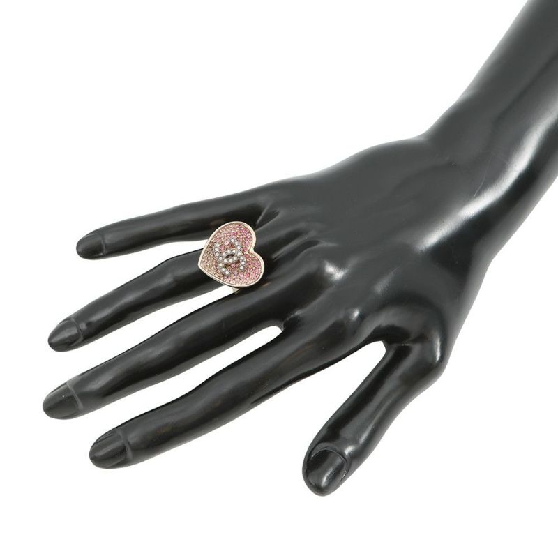 シャネル リング ココマーク ハート ラインストーン メタル C23P ABA409 CHANEL 指輪 アクセサリー