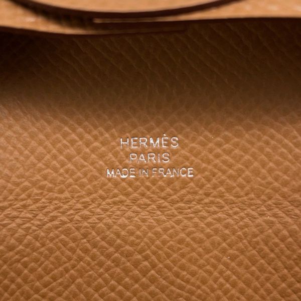 エルメス コインケース バスティア ゴールド エプソン W刻印 HERMES