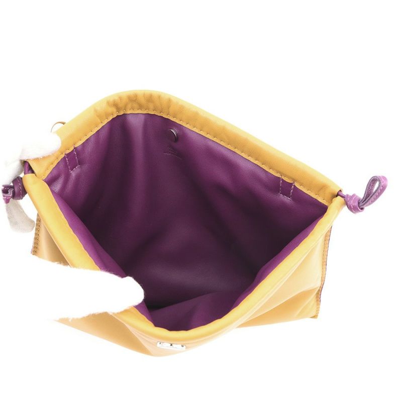 エルメス ポーチ ピロ セサミ/ウルトラヴァイオレット/シルバー金具 ラムスキン U刻印