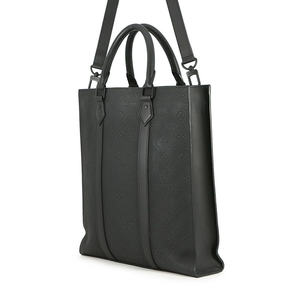 ルイヴィトン トートバッグ モノグラム・トリヨン サックプラ M21866 LOUIS VUITTON 2way ショルダーバッグ 黒 ブラック