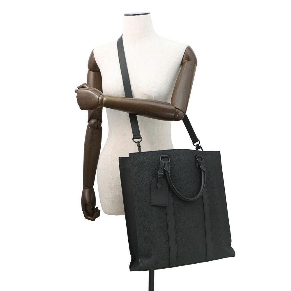 ルイヴィトン トートバッグ モノグラム・トリヨン サックプラ M21866 LOUIS VUITTON 2way ショルダーバッグ 黒 ブラック