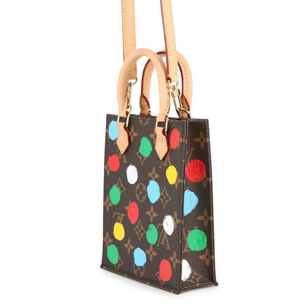 ルイヴィトン ハンドバッグ モノグラム LV×YK プティット・サックプラ M81867 ヴィトン バッグ 2way ショルダーバッグ 草間弥生
