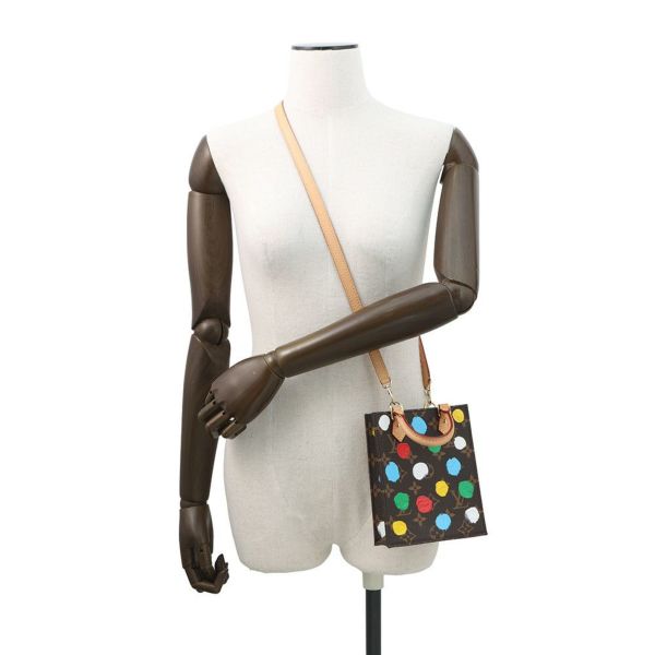 ルイヴィトン ハンドバッグ モノグラム LV×YK プティット・サックプラ M81867 ヴィトン バッグ 2way ショルダーバッグ 草間弥生