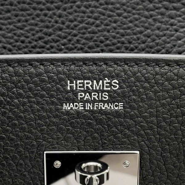 エルメス バーキン30 ブラック/シルバー金具 トゴ Z刻印 HERMES Birkin ハンドバッグ 黒