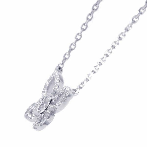 グラフ ネックレス ミニ バタフライ シルエット ダイヤモンド ペンダント ダイヤ 計約0.15ct K18WGホワイトゴールド RGP808