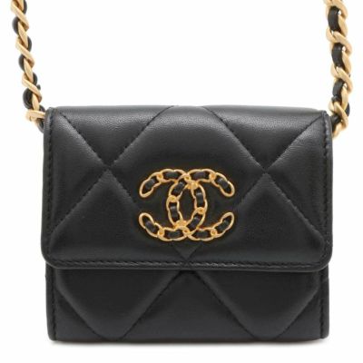 シャネル ミニチェーンウォレット カードケース マトラッセ キャビアスキン AP0238 CHANEL 財布 黒 安心保証 |  中古・新品ブランド販売ギャラリーレア公式通販