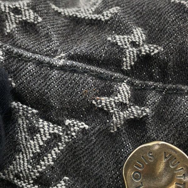 ルイヴィトン デニムジャケット NIGOコラボ ジャイアントダミエ ウェーブス モノグラム メンズサイズ54 1A88WW 黒 ノワール アウター