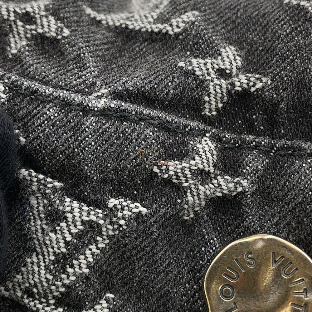 ルイヴィトン デニムジャケット NIGOコラボ ジャイアントダミエ ウェーブス モノグラム メンズサイズ54 1A88WW 黒 ノワール アウター