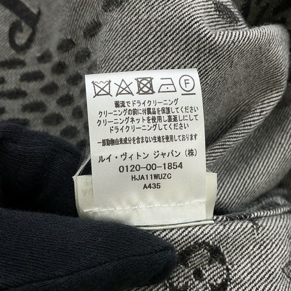 ルイヴィトン デニムジャケット NIGOコラボ ジャイアントダミエ ウェーブス モノグラム メンズサイズ54 1A88WW 黒 ノワール アウター