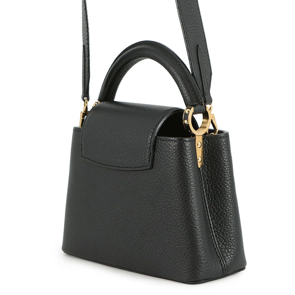 ルイヴィトン ハンドバッグ トリヨンレザー カプシーヌMINI M56071 LOUIS VUITTON 2way ブラック 黒