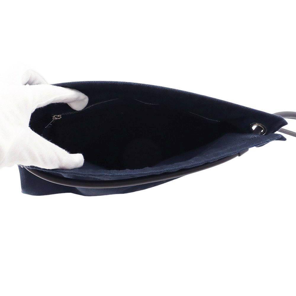 エルメス リュック アリーヌPM ネイビー/シルバー金具 トワルシェブロン Y刻印 HERMES 2wayショルダー