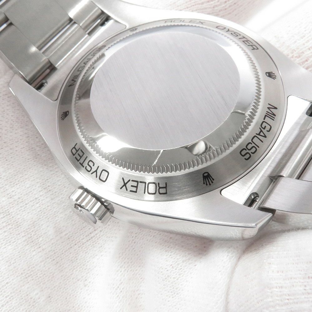 ロレックス ミルガウス グリーンガラス ランダムシリアル ルーレット 116400GV ROLEX 腕時計 黒文字盤