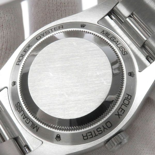 ロレックス ミルガウス グリーンガラス ランダムシリアル ルーレット 116400GV ROLEX 腕時計 黒文字盤