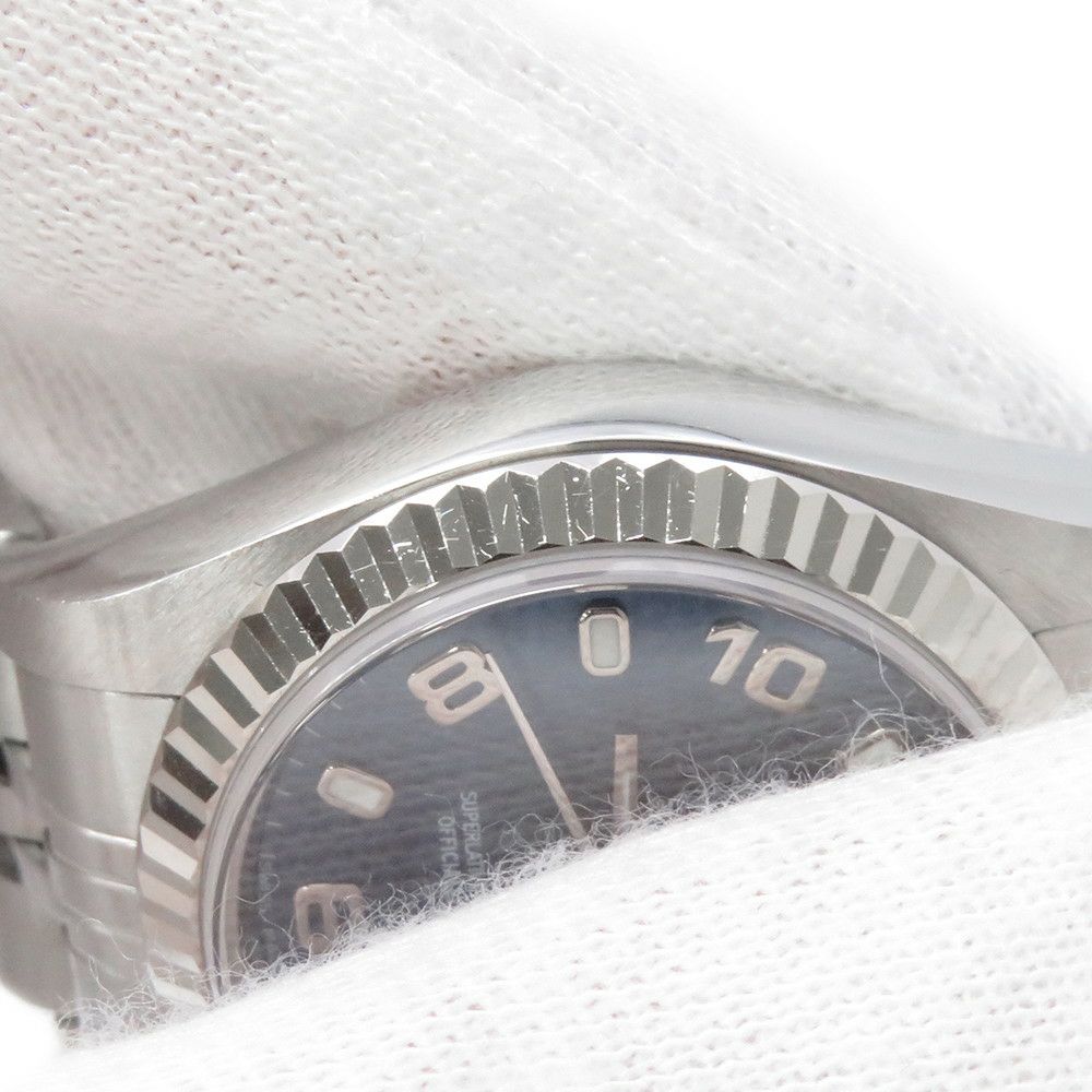 ロレックス デイトジャスト K番 SS/K18WG 79174 ROLEX 腕時計 ブルー文字盤