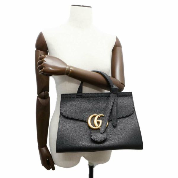 グッチ ハンドバッグ GGマーモント レザー 421890 GUCCI バッグ 2wayショルダー 黒