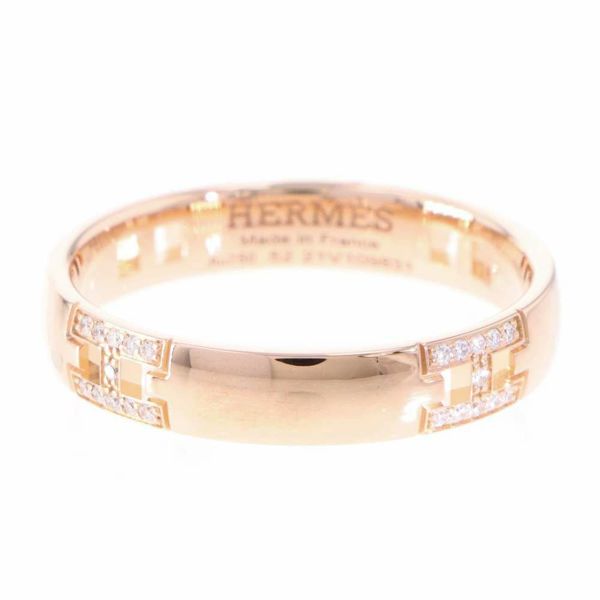 エルメス リング エヴァー・ヘラクレス ダイヤモンド 44P 0.08ct K18PGピンクゴールド リングサイズ52 HERMES 指輪