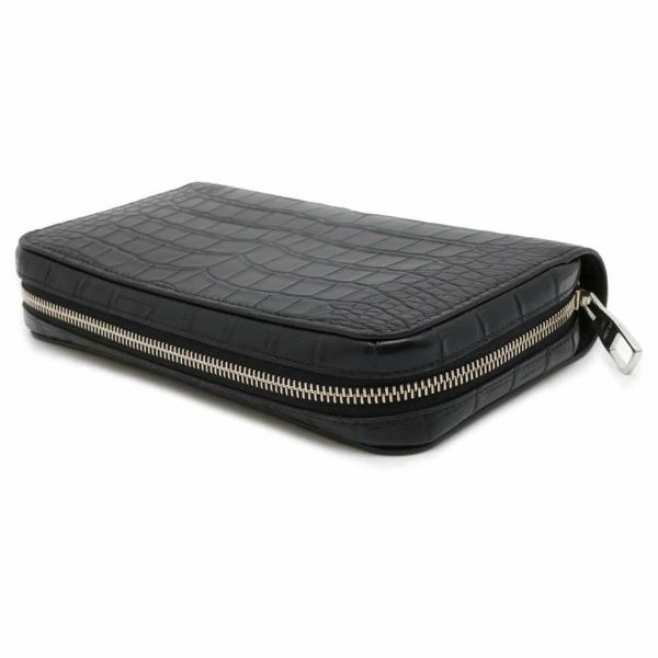 ルイヴィトン 長財布 クロコダイル マット ジッピーXL N93081 LOUIS VUITTON 財布 メンズ セカンドバッグ ブラック 黒