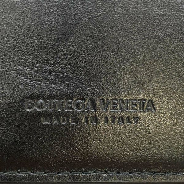 ボッテガヴェネタ 二つ折り財布 イントレチャート レザー 706010 BOTTEGA VENETA 財布 黒