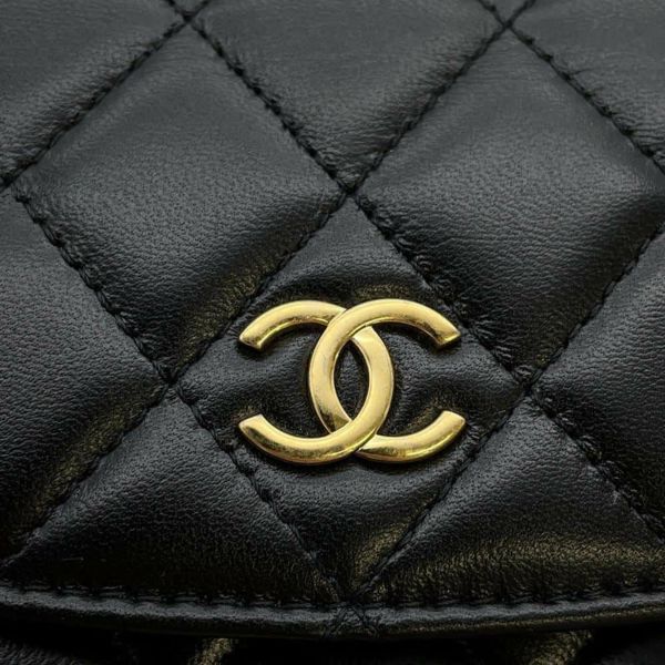 シャネル チェーンウォレット マトラッセ ココマーク ラムスキン AP3003 CHANEL 財布 黒