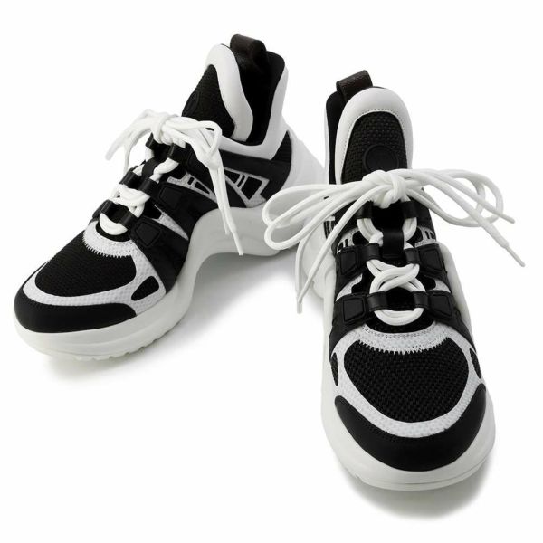 ルイヴィトン スニーカー アークライト・ライン レディースサイズ36 1/2 LOUIS VUITTON 靴 白 黒 限定カラー
