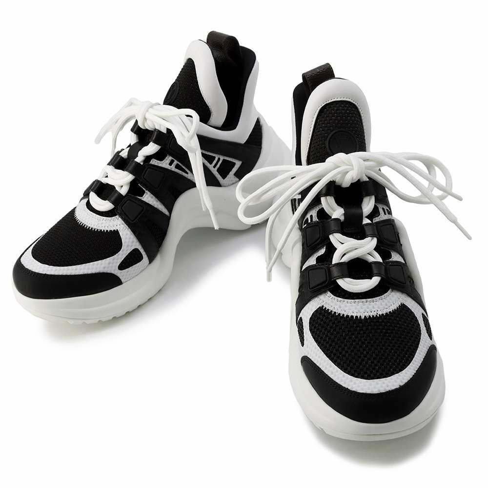 ルイヴィトン スニーカー アークライト・ライン レディースサイズ36 1/2 LOUIS VUITTON 靴 白 黒 限定カラー