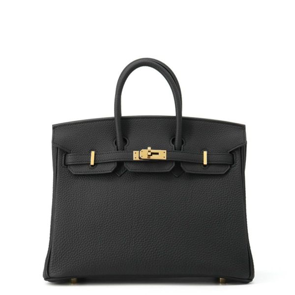 エルメス バーキン25 ブラック/ゴールド金具 トゴ B刻印 HERMES Birkin ハンドバッグ 黒