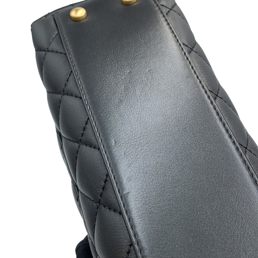 シャネル ハンドバッグ マトラッセ ココマーク ココハンドル ラムスキン ビーズ A92990 CHANEL 2way