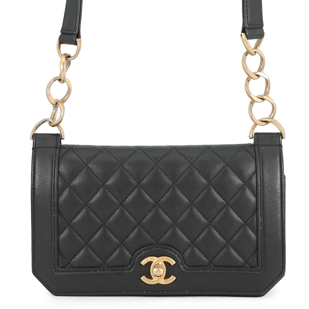 シャネル ショルダーバッグ マトラッセ ココマーク キャビアスキン A91576 CHANEL 黒