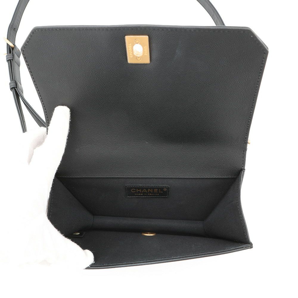 シャネル ショルダーバッグ マトラッセ ココマーク キャビアスキン A91576 CHANEL 黒