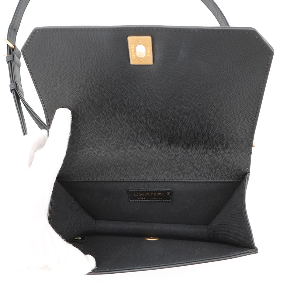 シャネル ショルダーバッグ マトラッセ ココマーク キャビアスキン A91576 CHANEL 黒