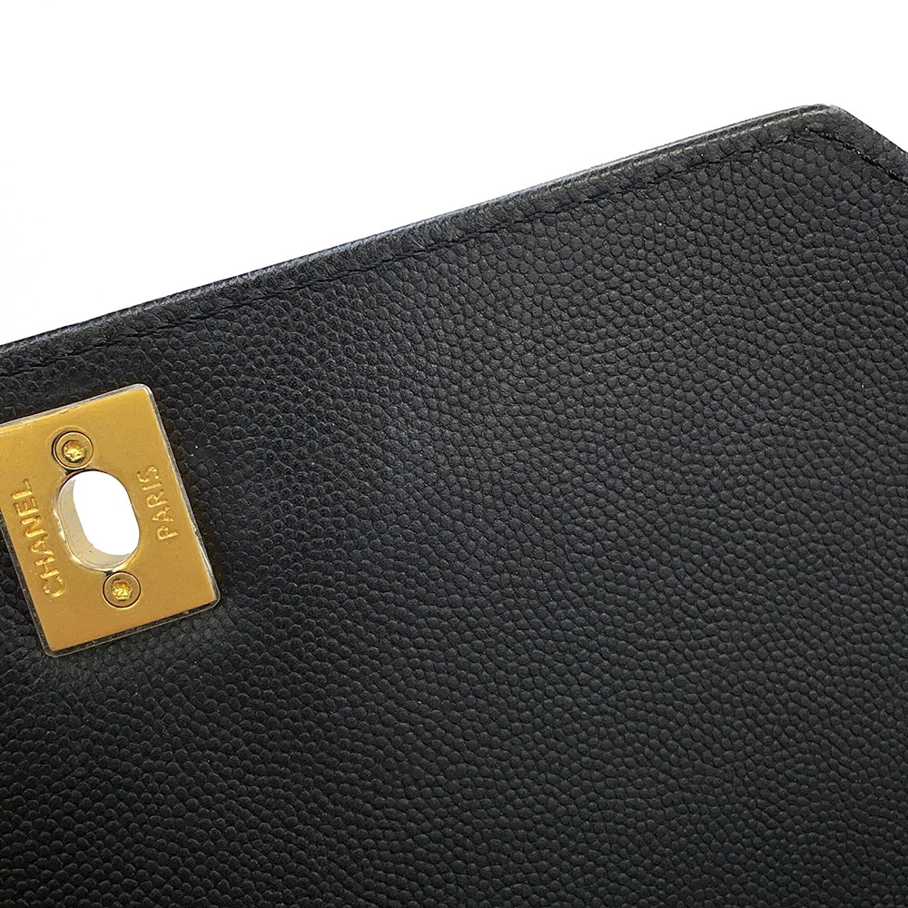 シャネル ショルダーバッグ マトラッセ ココマーク キャビアスキン A91576 CHANEL 黒