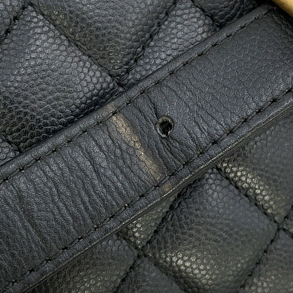 シャネル ショルダーバッグ マトラッセ ココマーク キャビアスキン A91576 CHANEL 黒