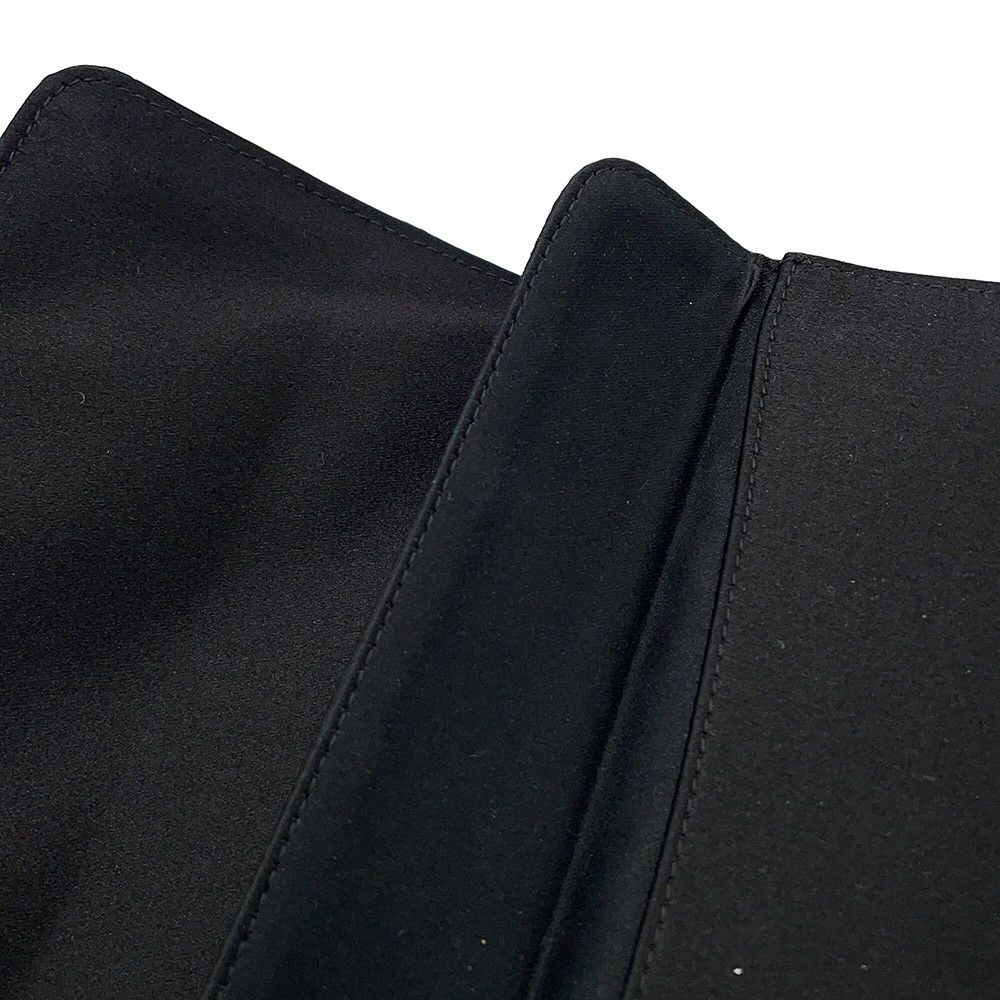 シャネル クラッチバッグ ココマーク サテン ラインストーン CHANEL 黒