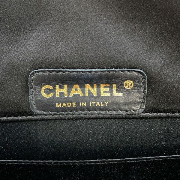 シャネル クラッチバッグ ココマーク サテン ラインストーン CHANEL 黒