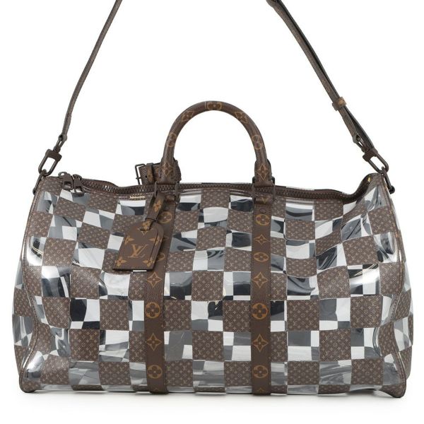 ルイヴィトン ボストンバッグ モノグラム・チェス キーポル・バンドリエール50 M20864 LOUIS VUITTON 2way