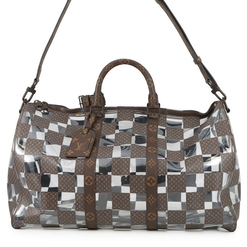 ルイヴィトン ボストンバッグ モノグラム・チェス キーポル・バンドリエール50 M20864 LOUIS VUITTON 2way