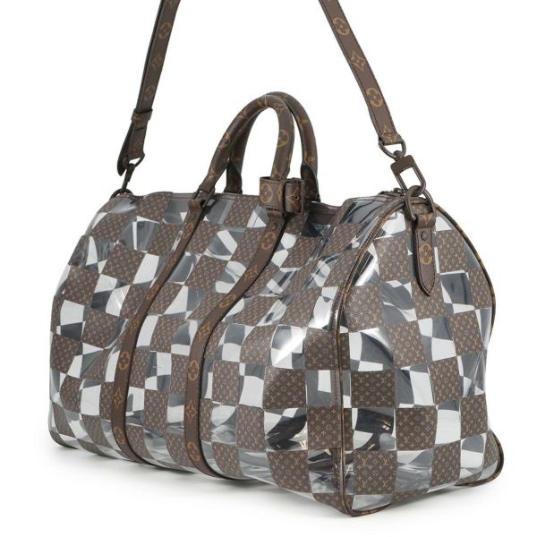 ルイヴィトン ボストンバッグ モノグラム・チェス キーポル・バンドリエール50 M20864 LOUIS VUITTON 2way