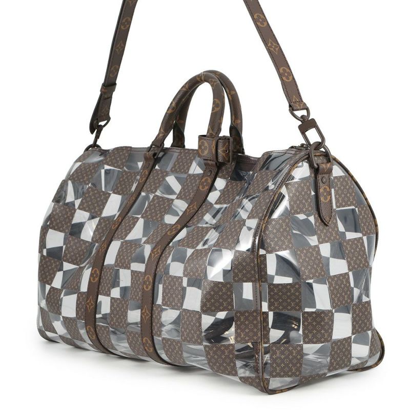 ルイヴィトン ボストンバッグ モノグラム・チェス キーポル・バンドリエール50 M20864 LOUIS VUITTON 2way