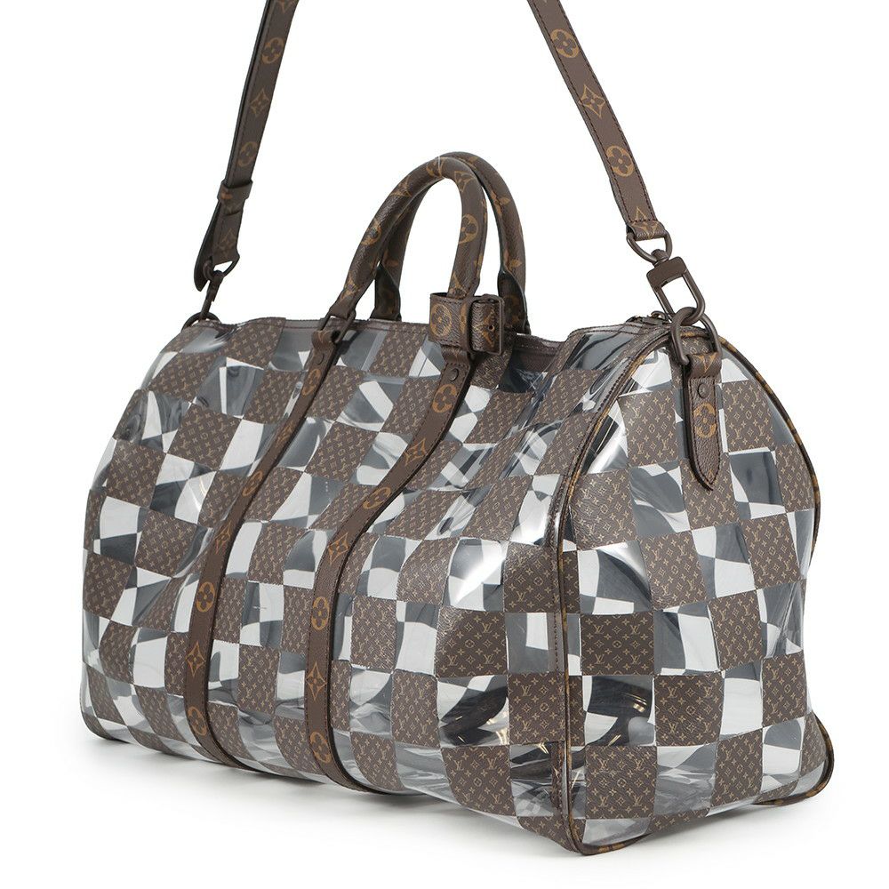 ルイヴィトン ボストンバッグ モノグラム・チェス キーポル・バンドリエール50 M20864 LOUIS VUITTON 2way